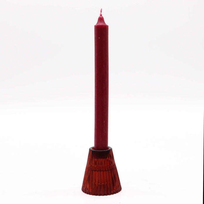 Burgundy Dinner Candle And Tealight Holder