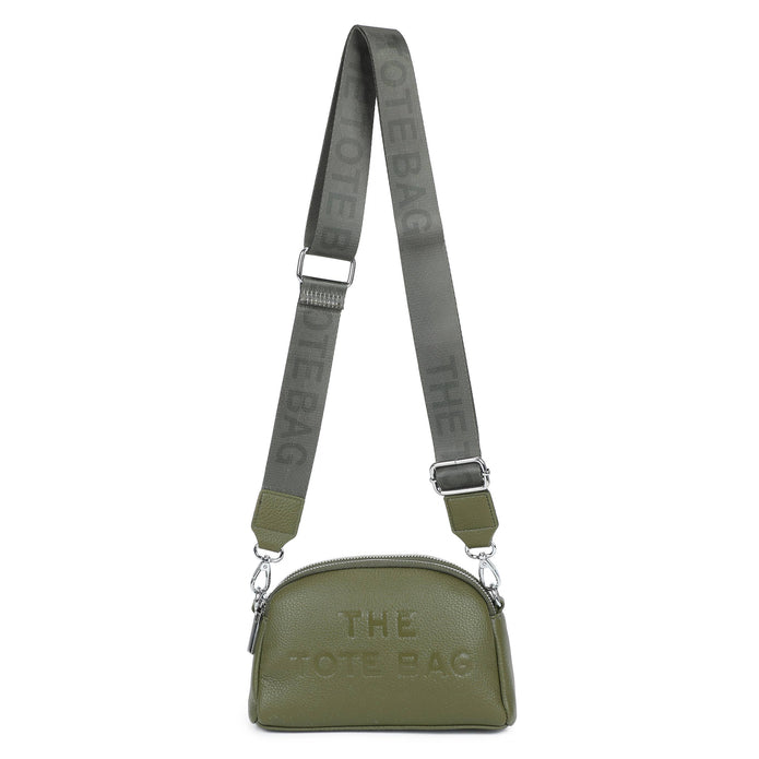 Black Jamie Bags double zip crossbody bag with adjustable strap and multiple compartments, showcasing its stylish accessories design.