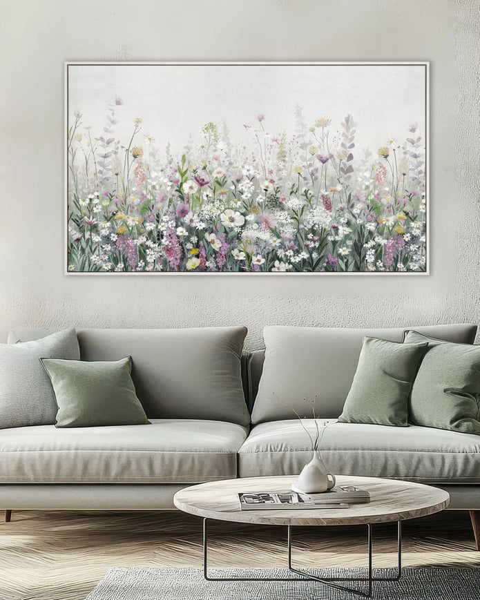 Art Marketing - Canvas Framed Print, Floral Cascade