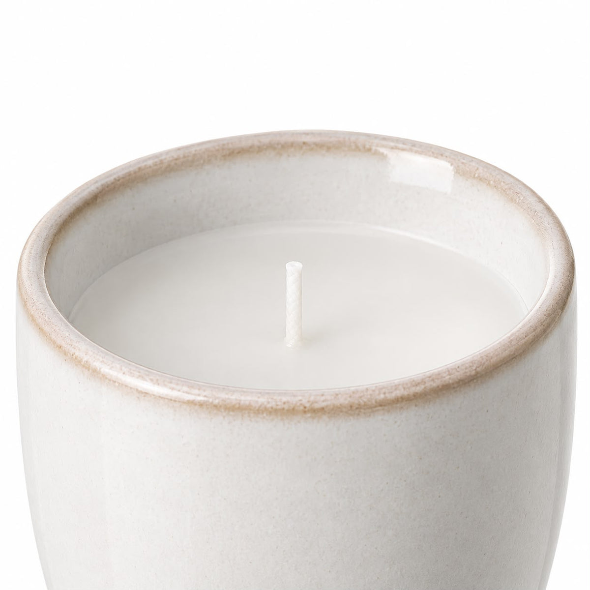 White Porcelain Acorn Candle Pot