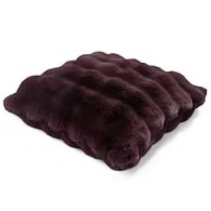 Burgundy Luxury Faux Fur Cushion