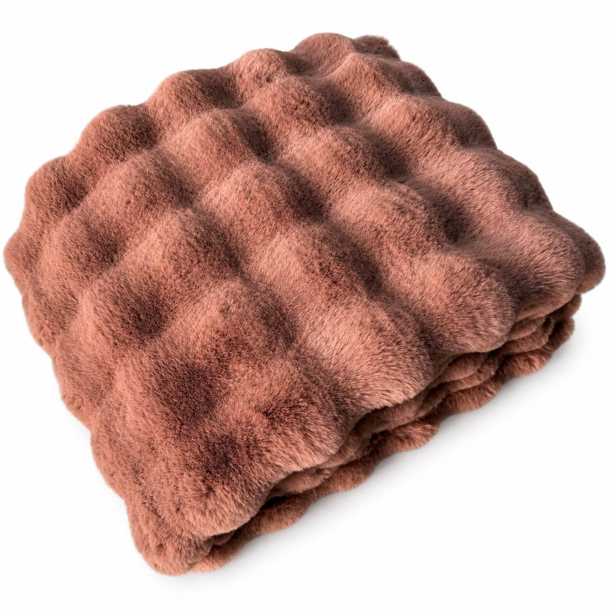 Rosewood Pink Luxury Faux Fur Blanket Throw