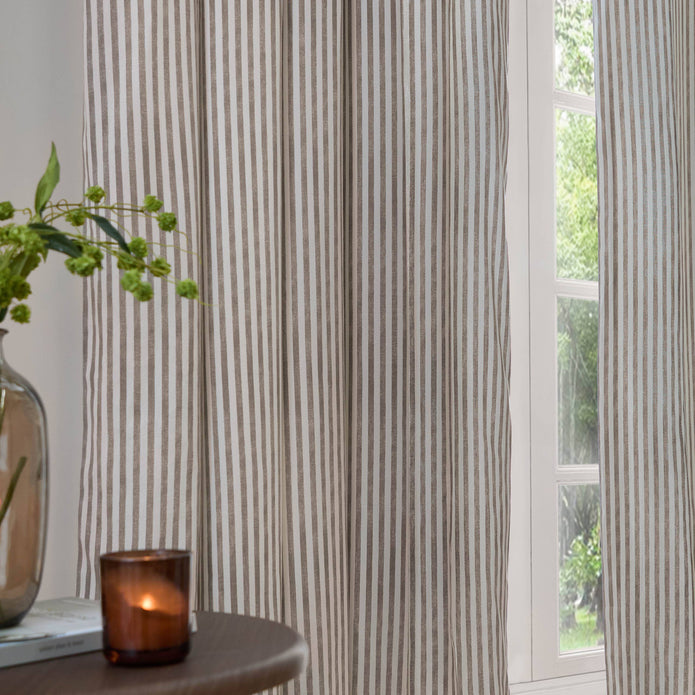 Yard Natural Striped Blackout Eyelet Curtains