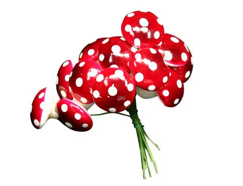 Acrylic Toadstool Pick Bunch Gisela Graham