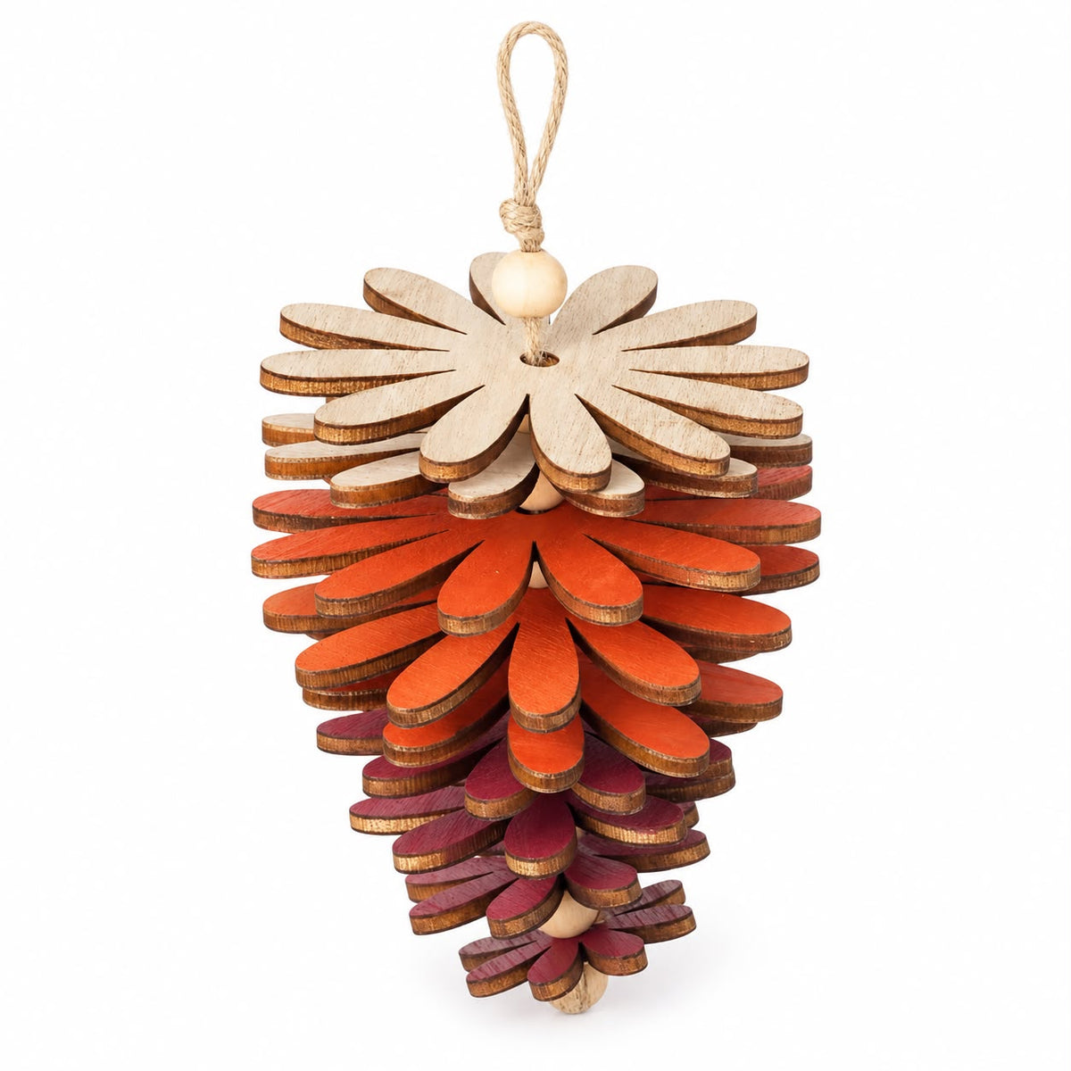 Hanging Wooden Acorn Decoration – product view 3