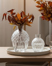 Clear Glass Acorn Vases - Set of Two