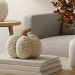 Cream Natural Plaited Pumpkin Decoration