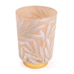 Cream and gold light-up LED glass lantern for home décor, featuring illuminated design by Candlelight Products Ltd.