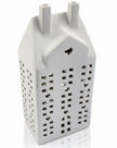 White Ceramic Matt LED Light Up House