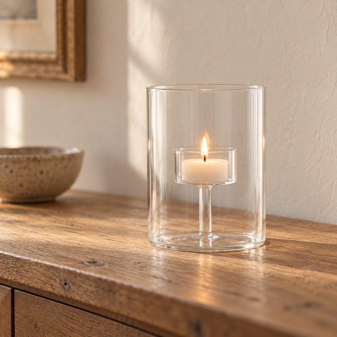 Glass Tealight Candle Lantern