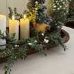 Extra large rustic wooden dough bowl from My Amigos Imports, shallow and ideal for home decor display or rustic styling.