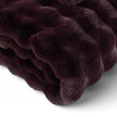 Burgundy Luxury Faux Fur Blanket Throw