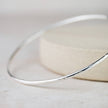 Sterling Silver Geo Circle Bangle Bracelet