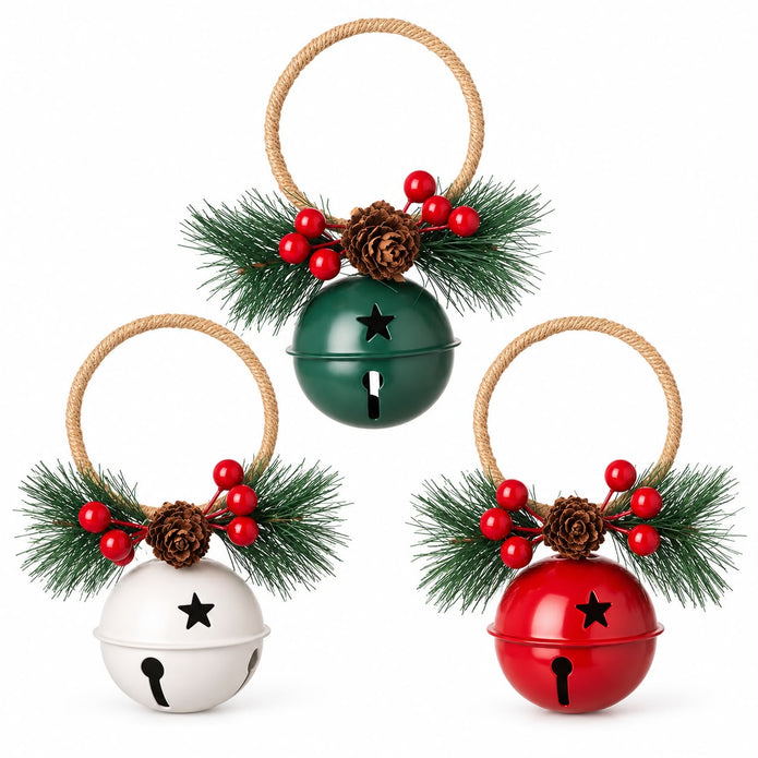 Metal Bell With Pinecone Decoration