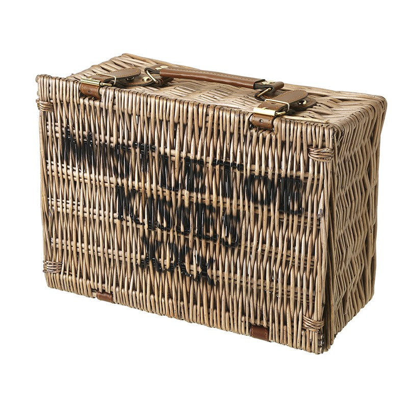 Mistletoe Kisses Medium Rattan Storage Basket