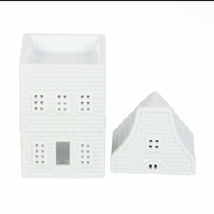 White Ceramic Dutch House Wax Melt Oil Burner - PRE ORDER END AUGUST DELIVERY