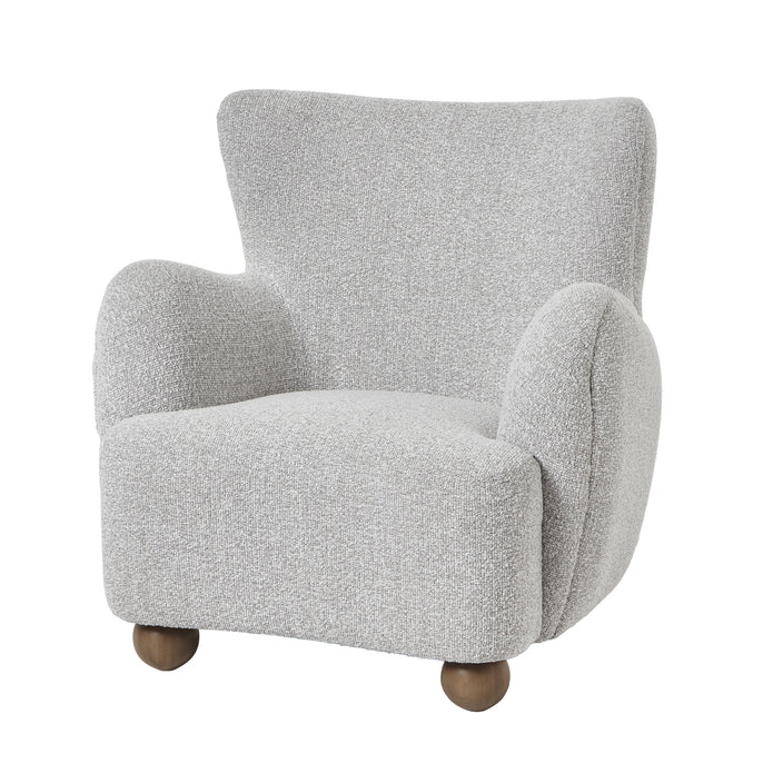 Greige Boucle Large Comfy Arm Chair