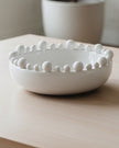 Extra Large White Bobble Edged Bowl