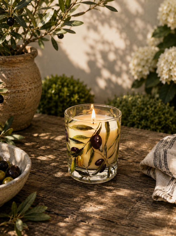 Olive Boxed Scented Candle – Relaxing Handmade Home Fragrance