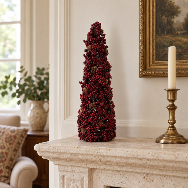 Luxury Tree Burgundy Berry with Mini Pinecone