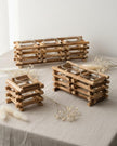 Wooden Coastal Tealight Candle Holder