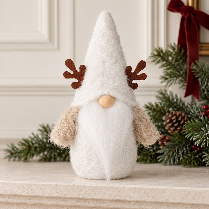 Cream & Brown Gonks With Antlers