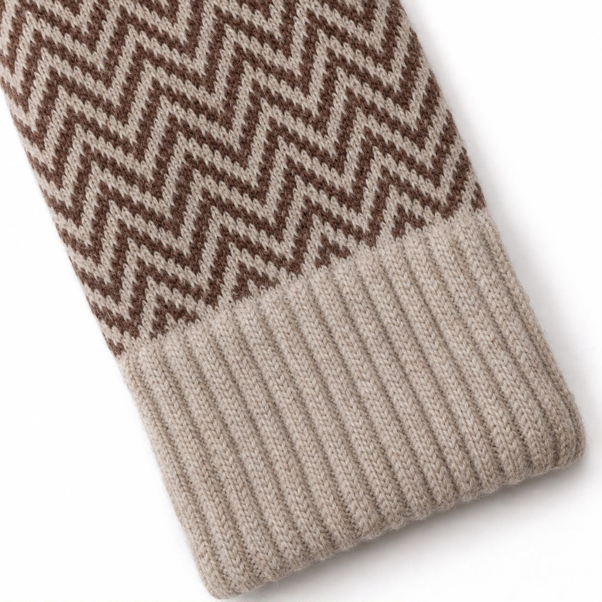 Cappuccino Herringbone Cosy Socks