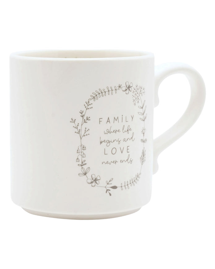 Beige Moments Mug - Family - Neutral Ceramic Coffee Cup