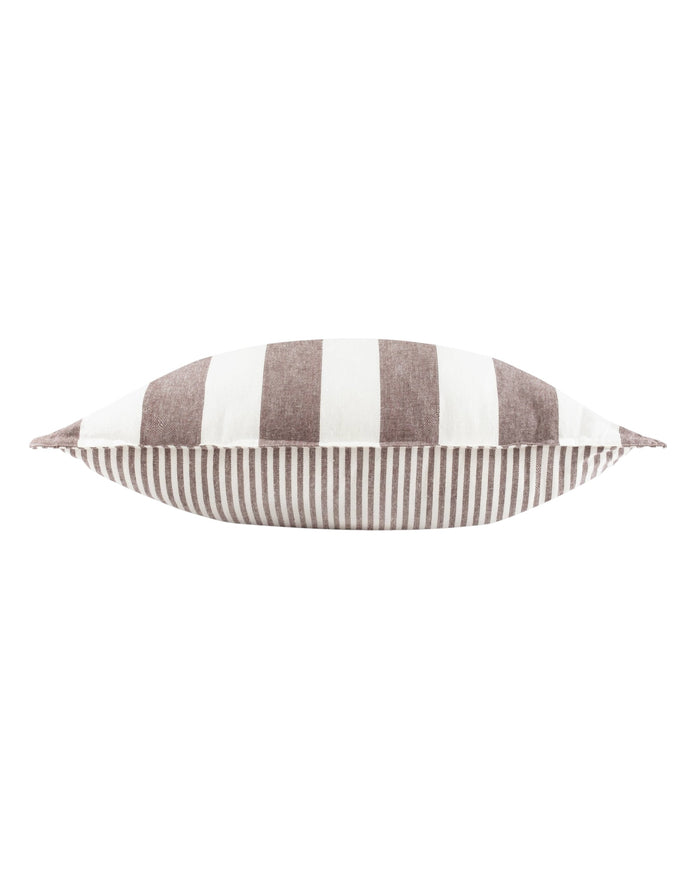 Brown Striped Outdoor Garden Seat Scatter Cushion Cover
