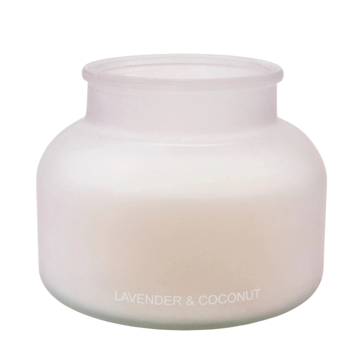 Large Candle Lavender and Coconut Scent - Frosted Lilac
