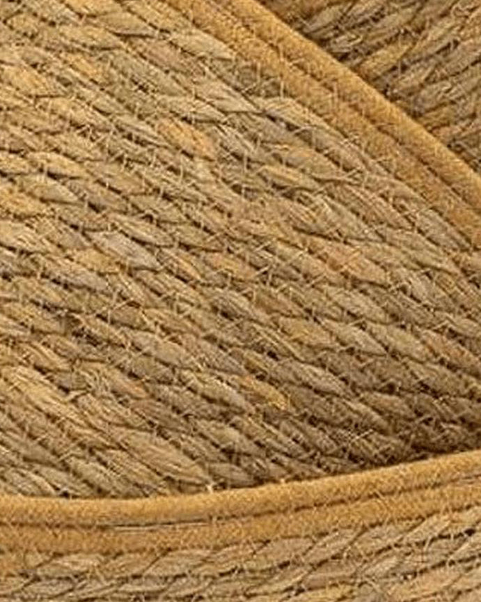 Natural woven rope basket with handles, ideal for home decor storage, by Satchville.