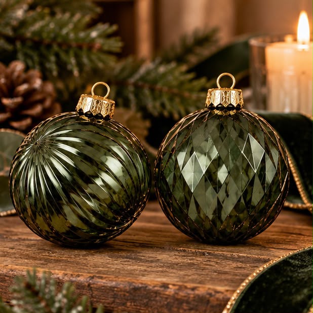 Shatterproof Acrylic Green Bauble
