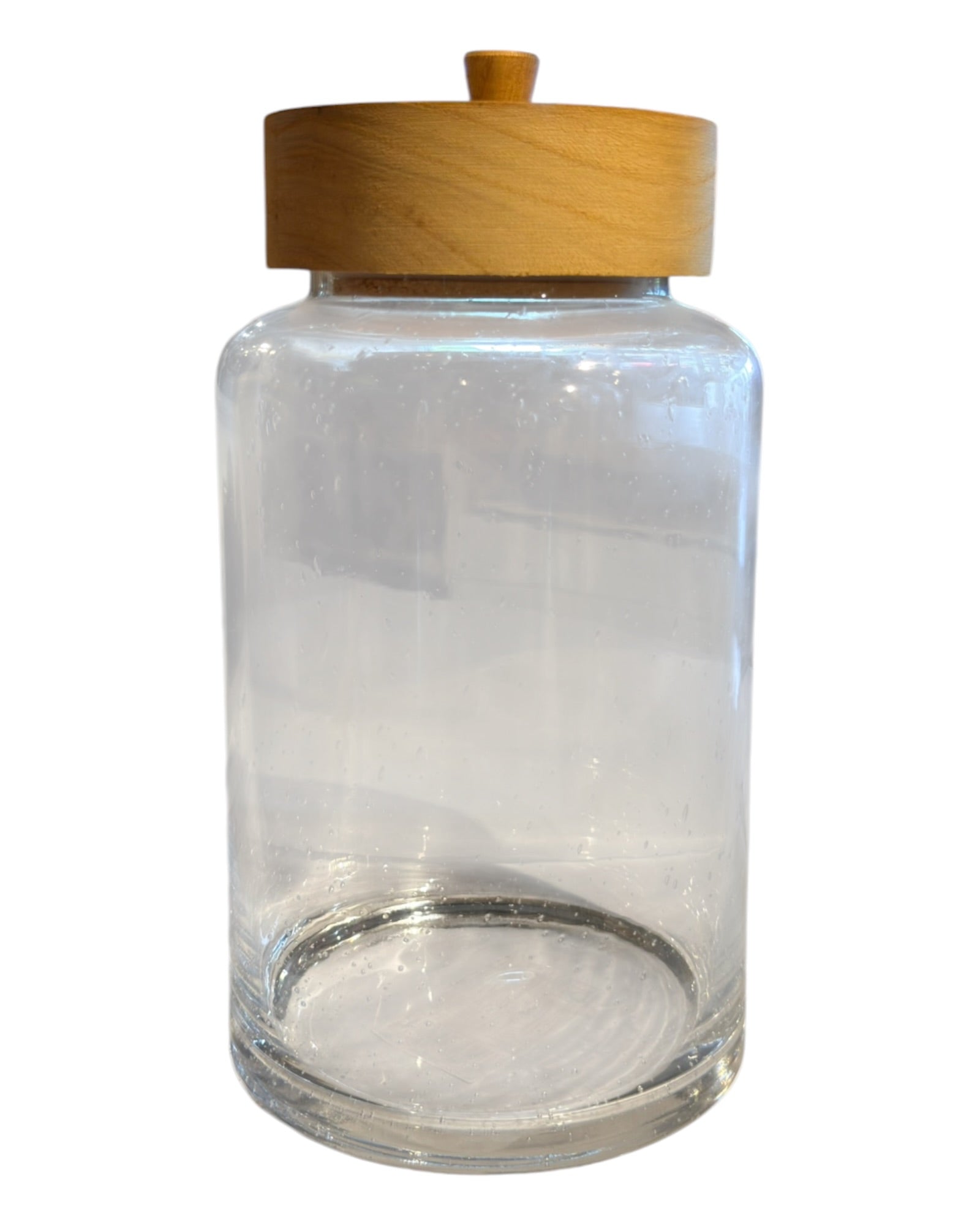 Glass Jar With Wooden Lid