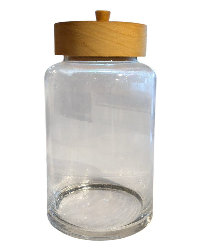 Glass Jar With Wooden Lid