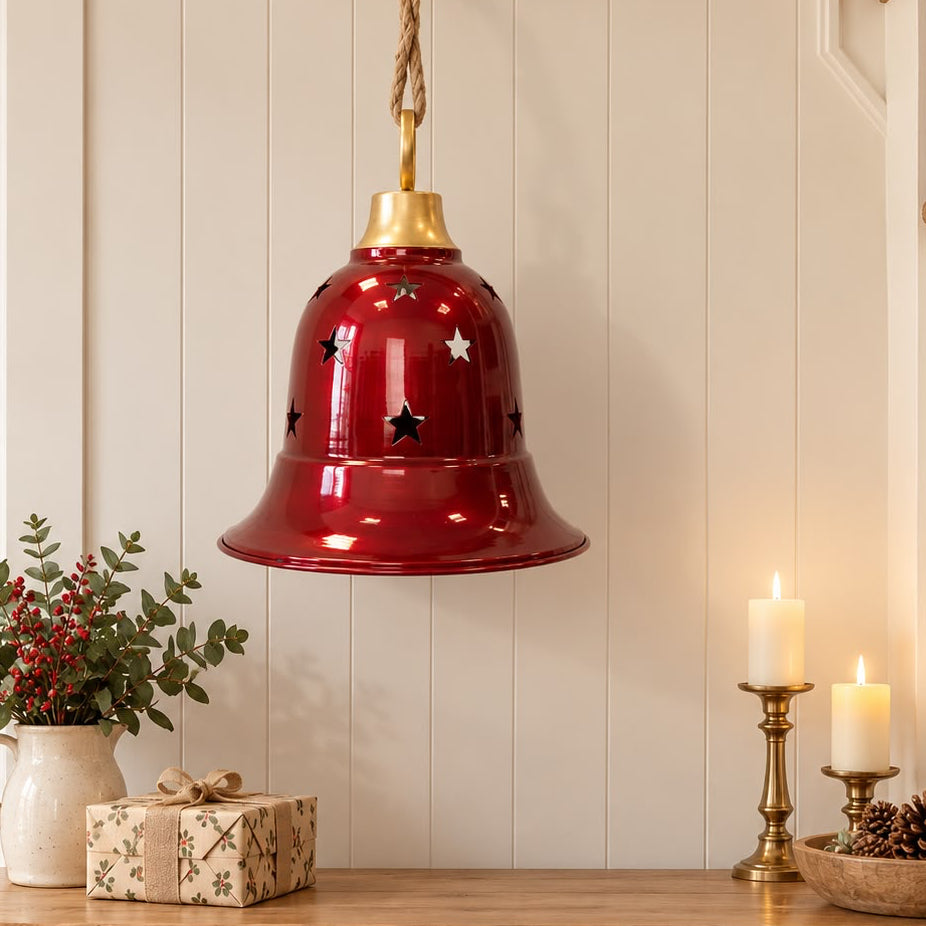 Burgundy Large Metal Bell