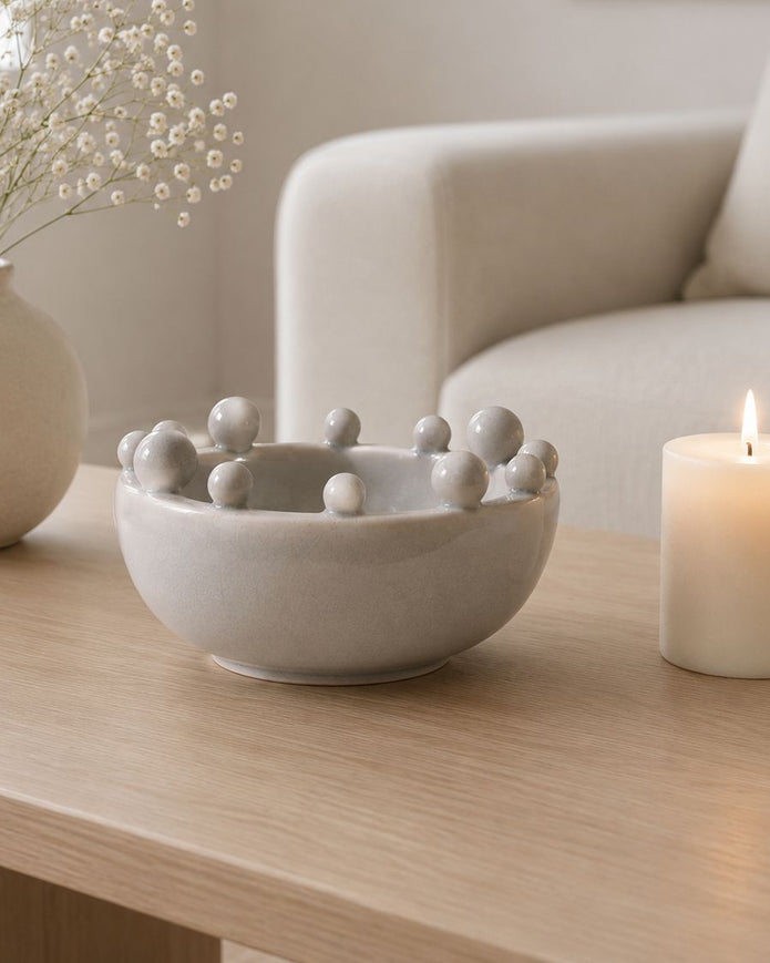 Small Beige Bobble Bowl