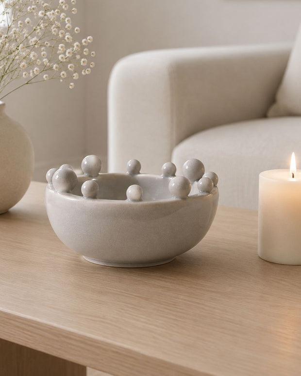 Small Beige Bobble Bowl