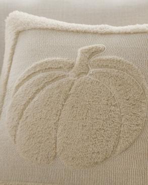 Cream Fluffy Large Pumpkin Cushion Cover