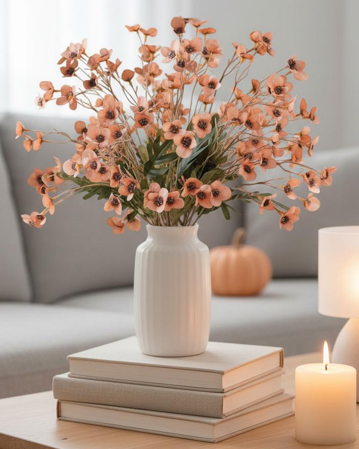 Artificial Daisy Flower Stem - Orange