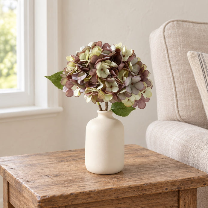 Artificial Short Dusky Plum Hydrangea Stem — product image 3