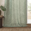 Yard Leaf Patterned Green Woven Sheer Voile Curtain Panel