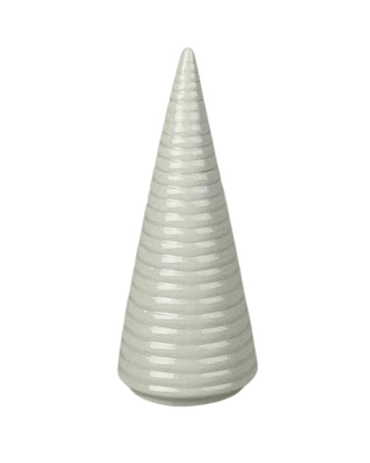 Glazed Ceramic Tree Ornament With Textured Detail