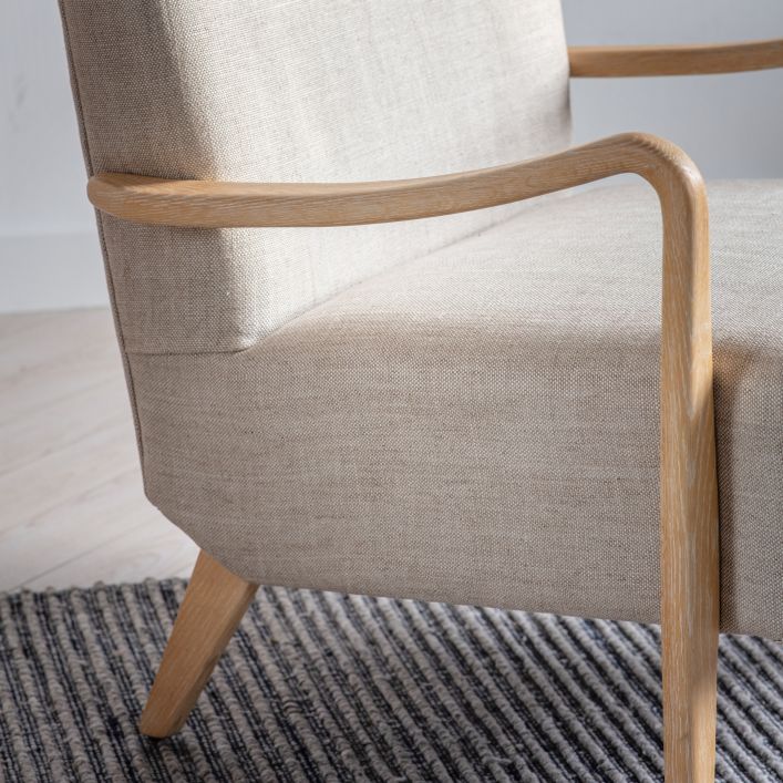 Chedworth Armchair Natural Beige Linen - PRE ORDER UP TO FOUR WEEKS DELIVERY
