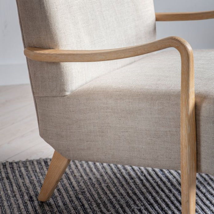 Chedworth Armchair Natural Beige Linen - PRE ORDER UP TO FOUR WEEKS DELIVERY