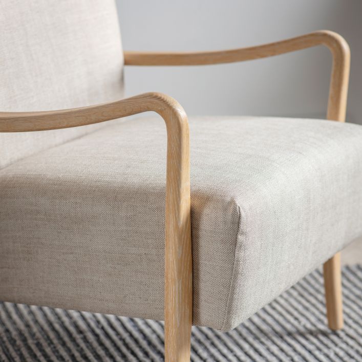 Chedworth Armchair Natural Beige Linen - PRE ORDER UP TO FOUR WEEKS DELIVERY