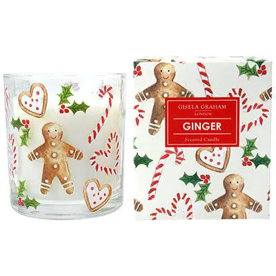 Gingerbread & Candy Cane Boxed Candle Gisela Graham