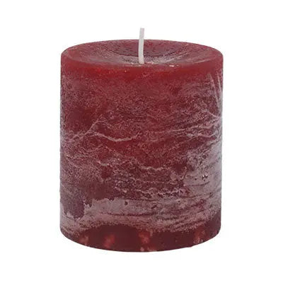 Burgundy Pillar Candle Small Gisela Graham