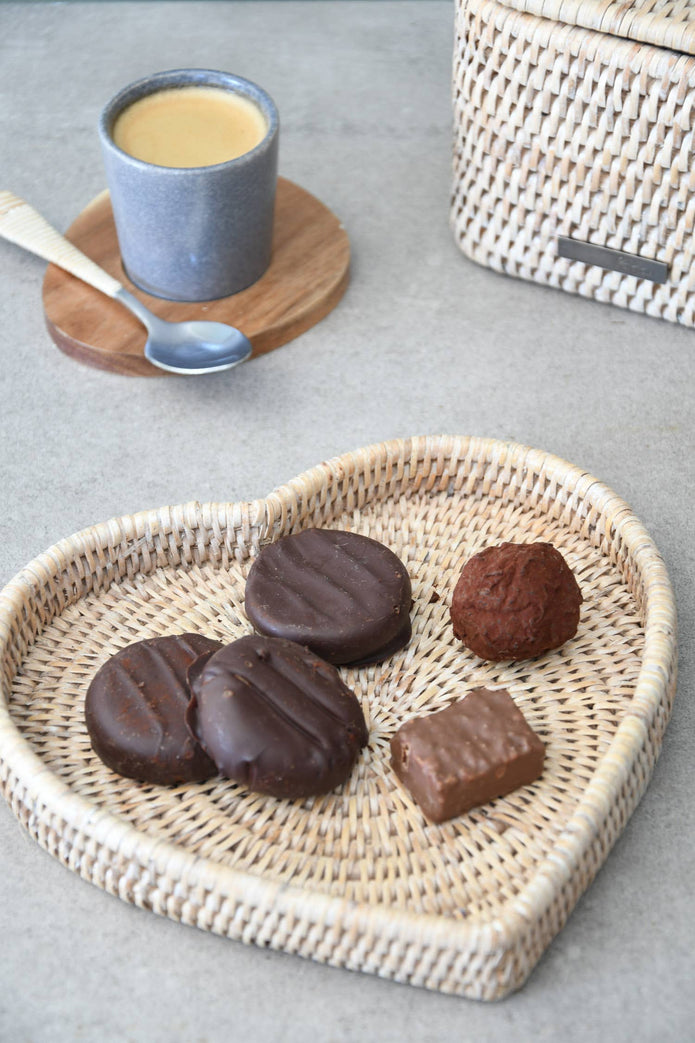 Wickham Rattan Heart Tray - Small