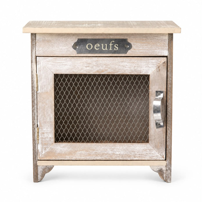 Wooden Egg Cupboard With Mesh Door – product view 4