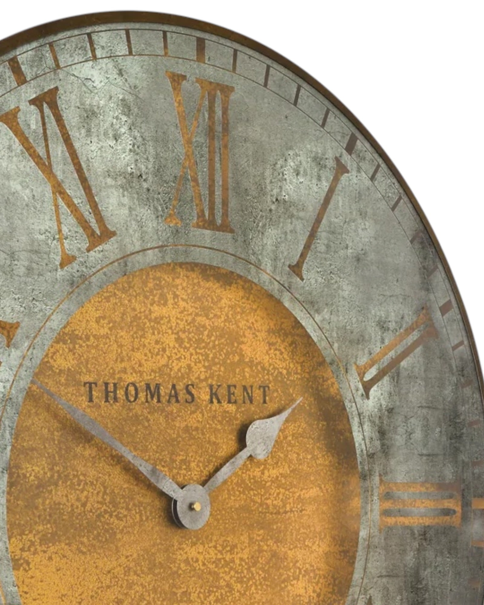 Thomas Kent Florentine Star wall clock by Gallery Direct, 21-inch round clock with a vintage star design and black numerals.